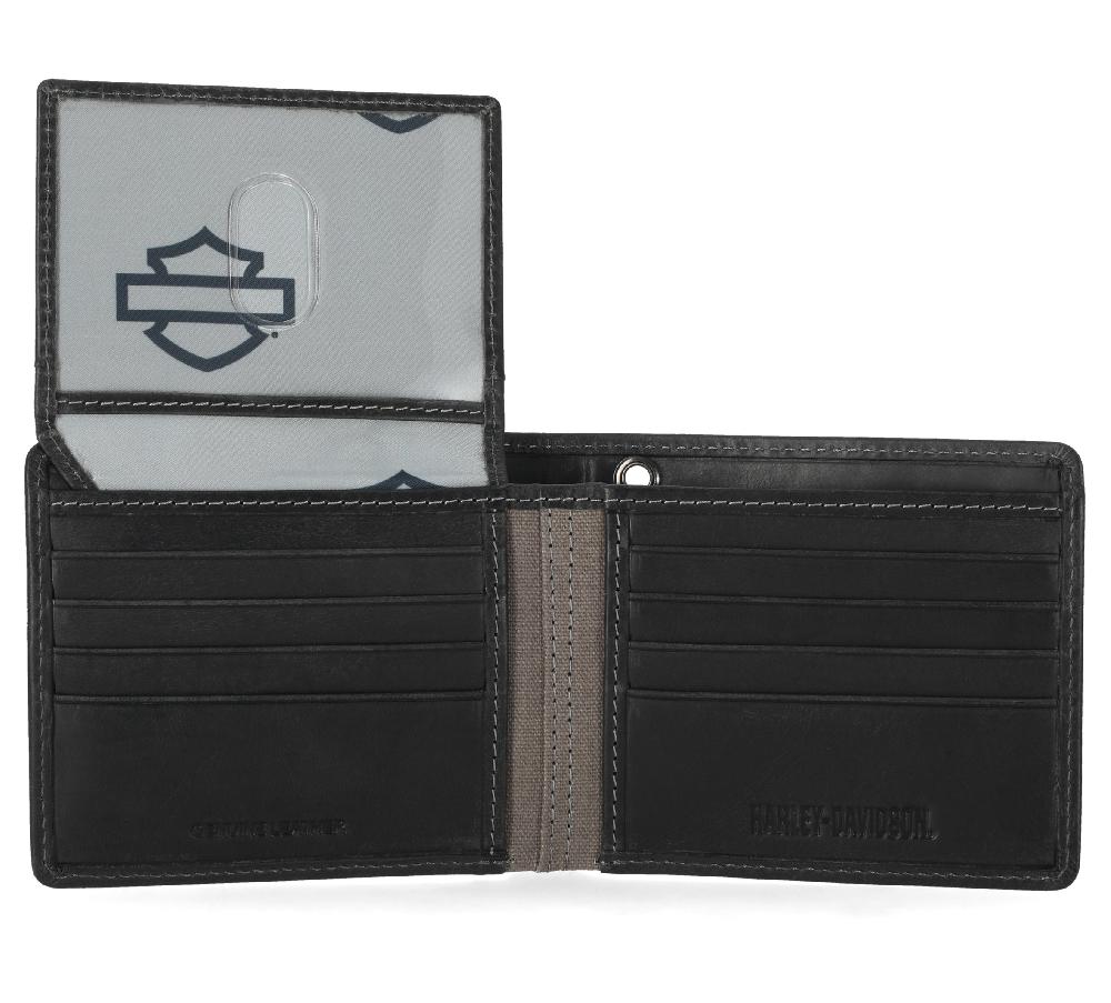 Harley Skull Stitch Passcase Wallet