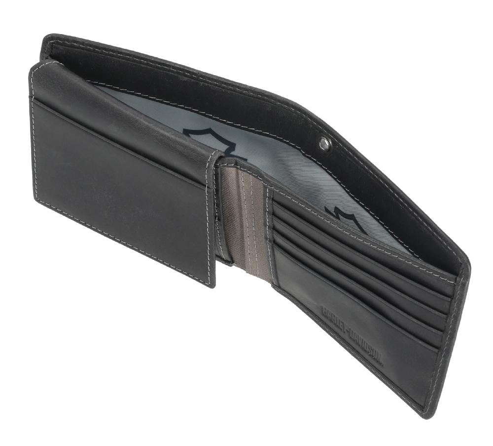 Harley Skull Stitch Passcase Wallet