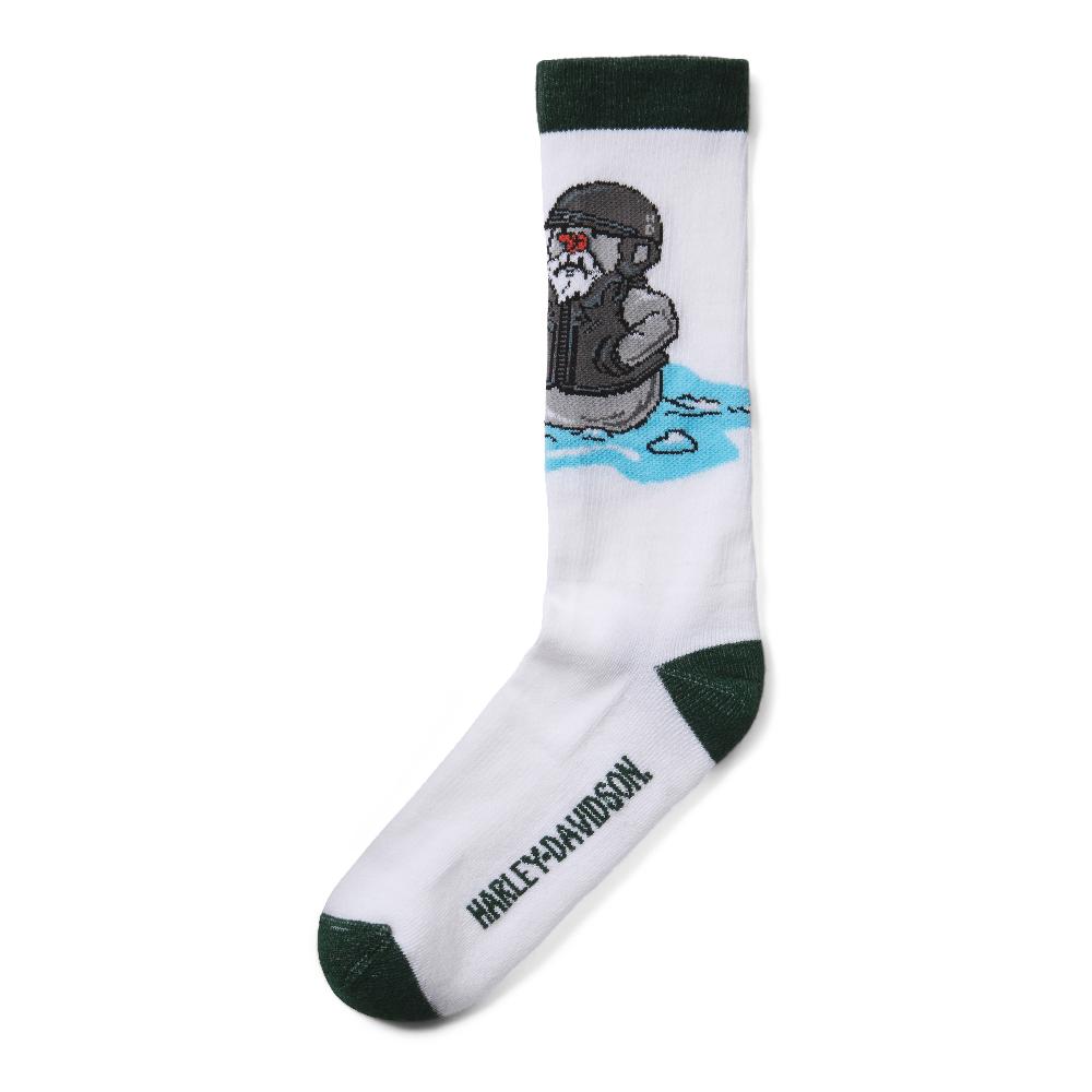 Harley Snowman Riding Sock