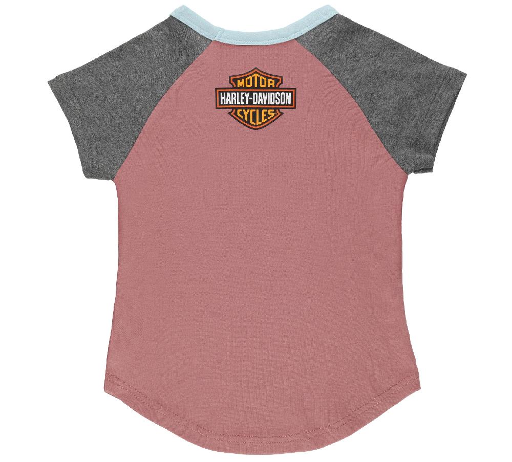 Harley Tee - Big Girls Short Sleeve Raglan Rib