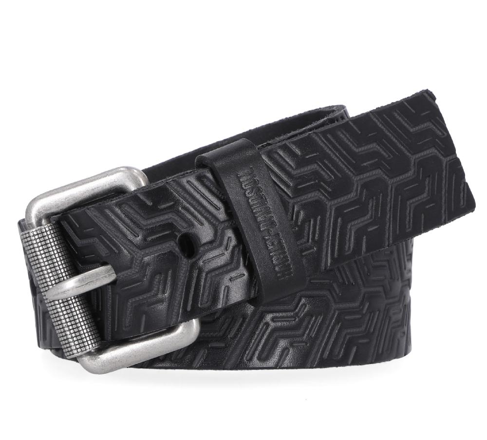 harley Tire Tread Belt in Black