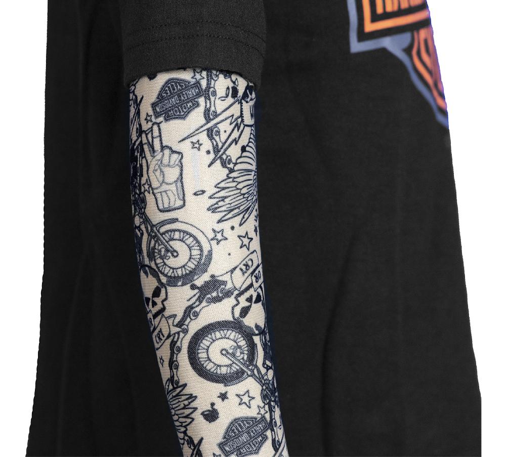 Harley Toddler Boy's Tattoo Sleeve Tee