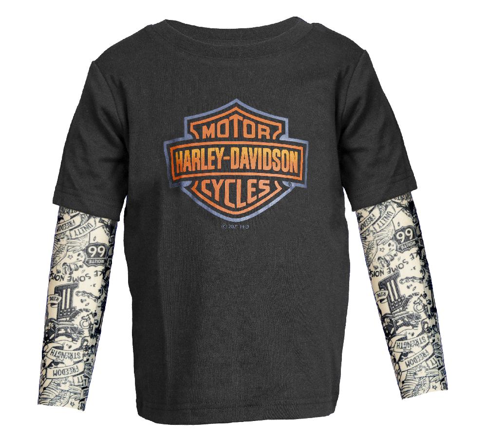 harley Toddler Boy's Tattoo Sleeve Tee