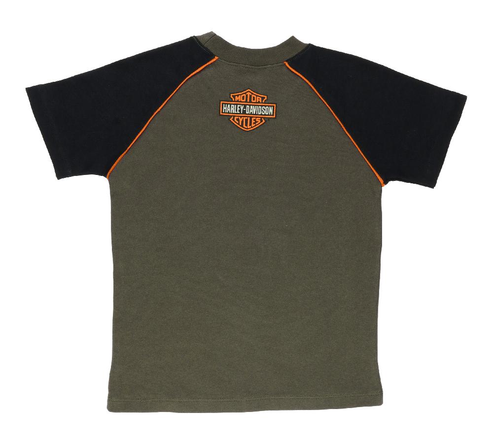 Harley Toddler Boys Camo Raglan Tee