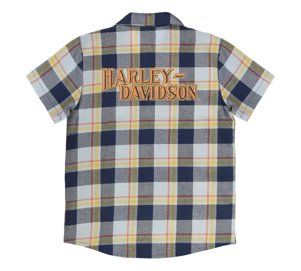 Harley Toddler Boys Plaid Shirt
