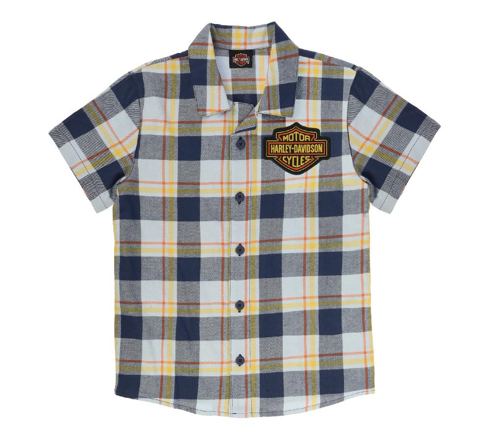Harley Toddler Boys Plaid Shirt
