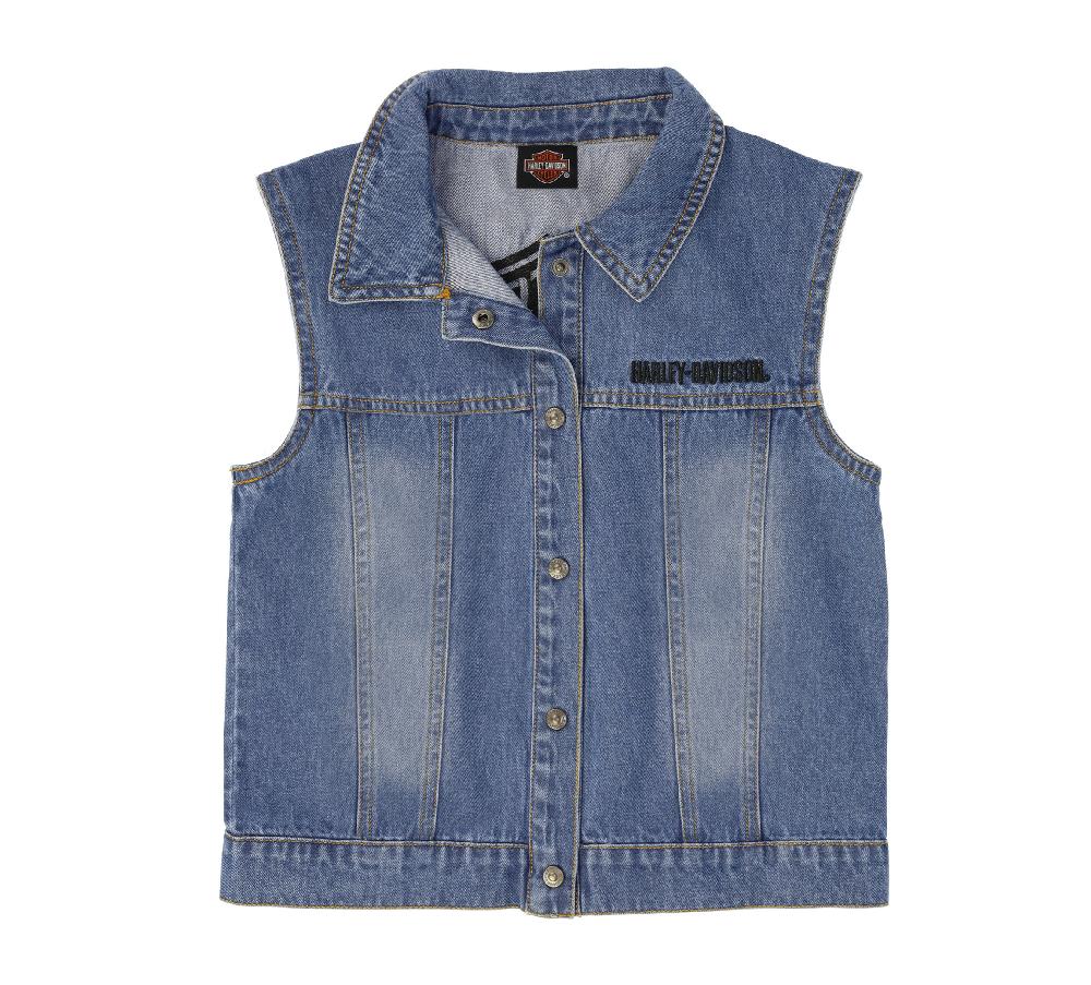 harley Toddler Denim Vest