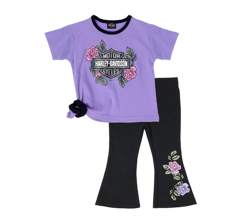 harley Toddler Girls Knit Tee & Pant Set