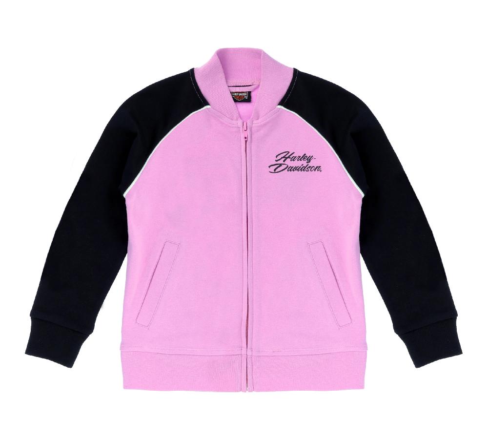 harley Toddler Girls Knit Varsity Jacket