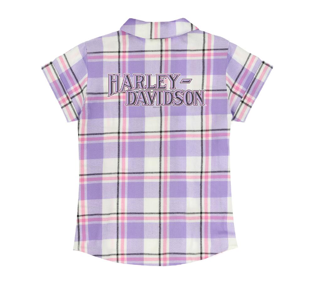 Harley Toddler Girls Plaid Shirt