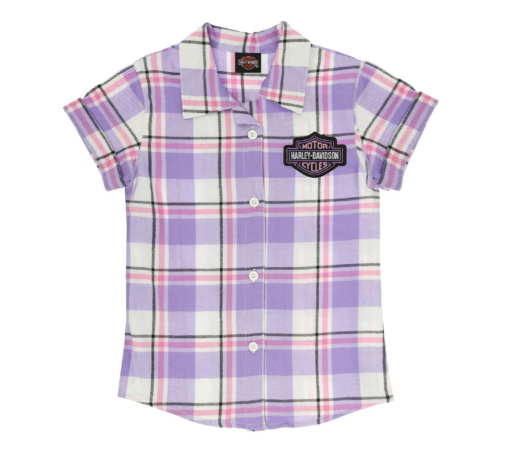 harley Toddler Girls Plaid Shirt