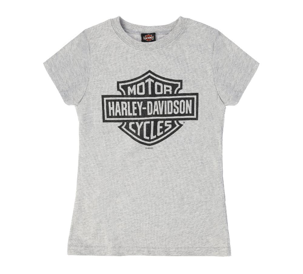 harley Toddler Girls's Glitter Bar & Shield Tee
