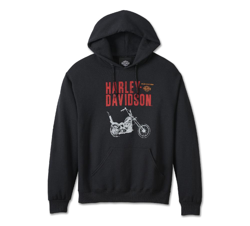 harley Vintage Motorcycle Midweight Hoodie