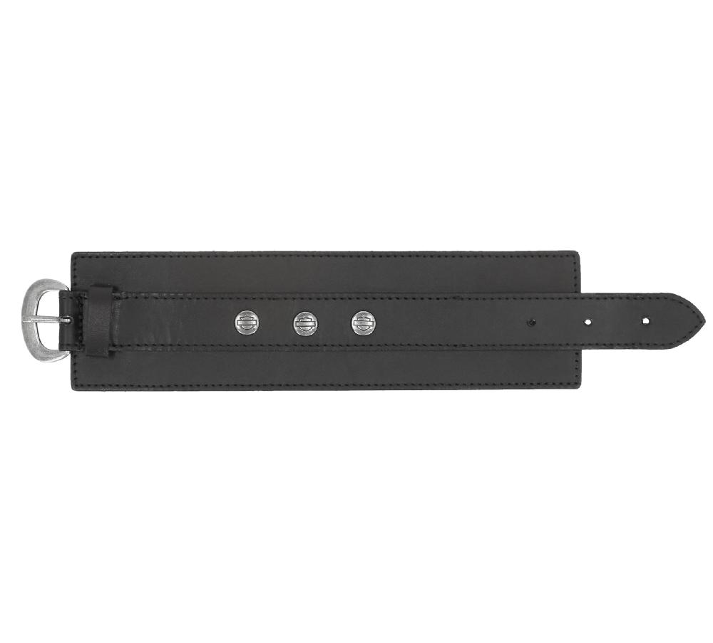 Harley Wide Leather Cuff