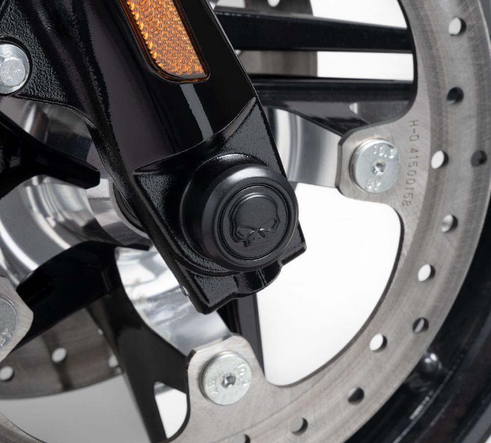 Harley Willie G Skull Front Axle Nut Covers