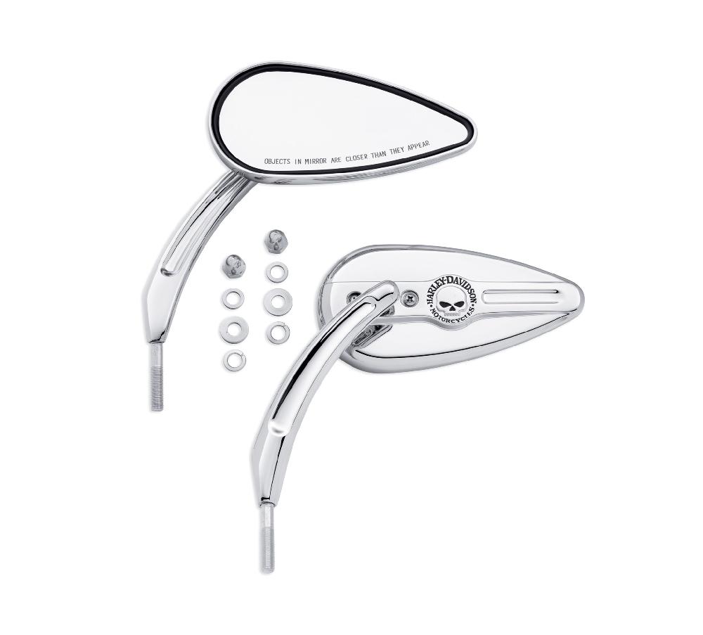 harley Willie G Skull Teardrop Mirrors