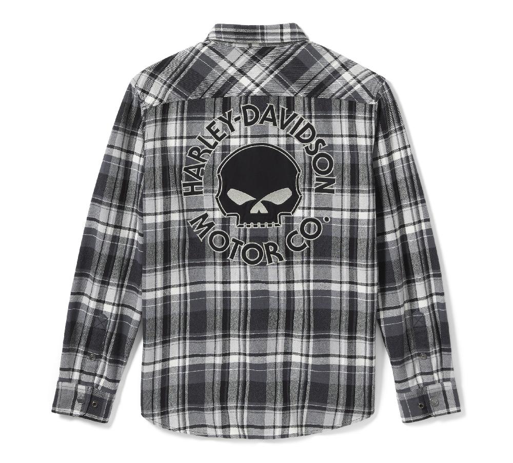 Harley Willie G™ Skull Plaid Long Sleeve Shirt