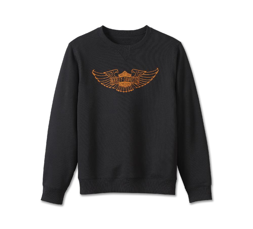 harley Winged Bar & Shield Midweight Crewneck