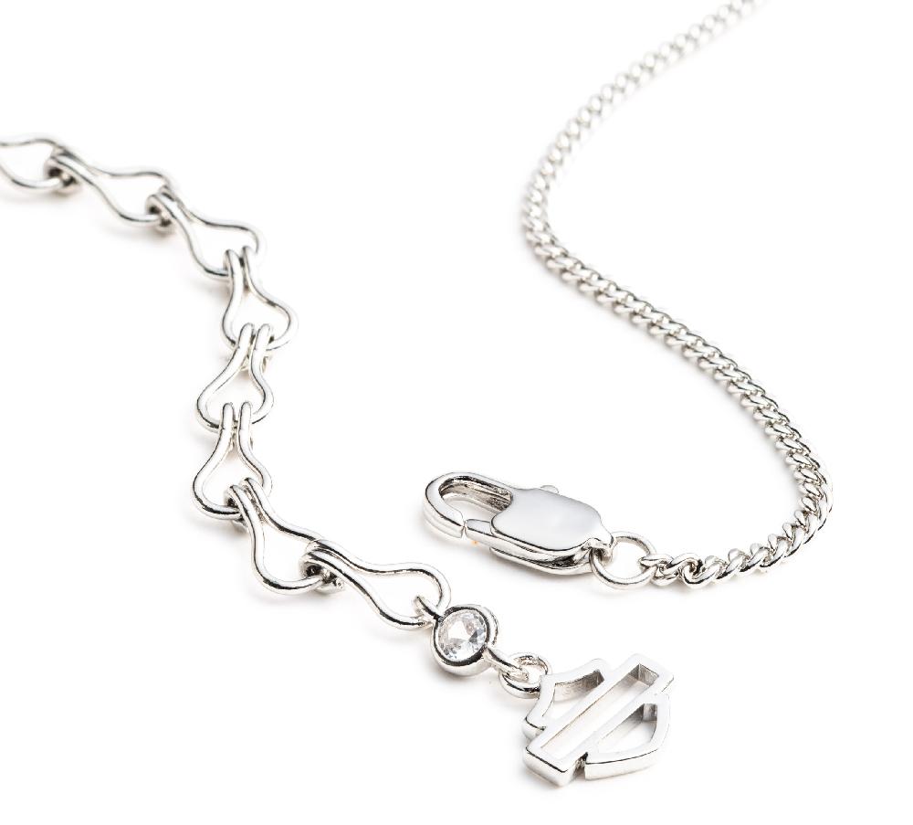 Harley Women's 16" Bar & Shield Logo Necklace