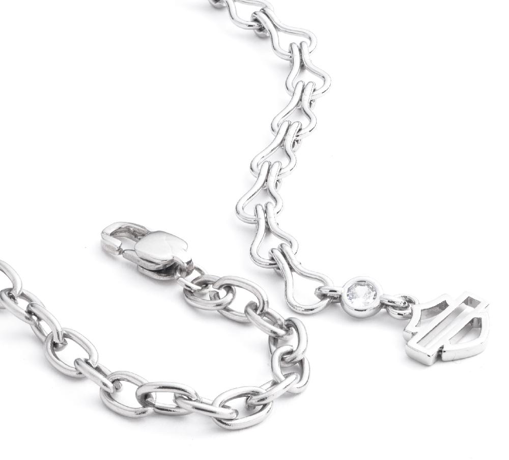 Harley Women's 24" Necklace With Lock & Key Charms