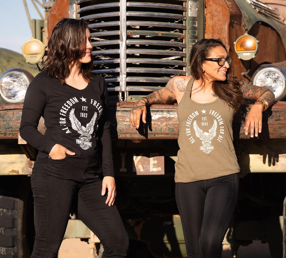 Harley Women's All For Freedom Long Sleeve Tee