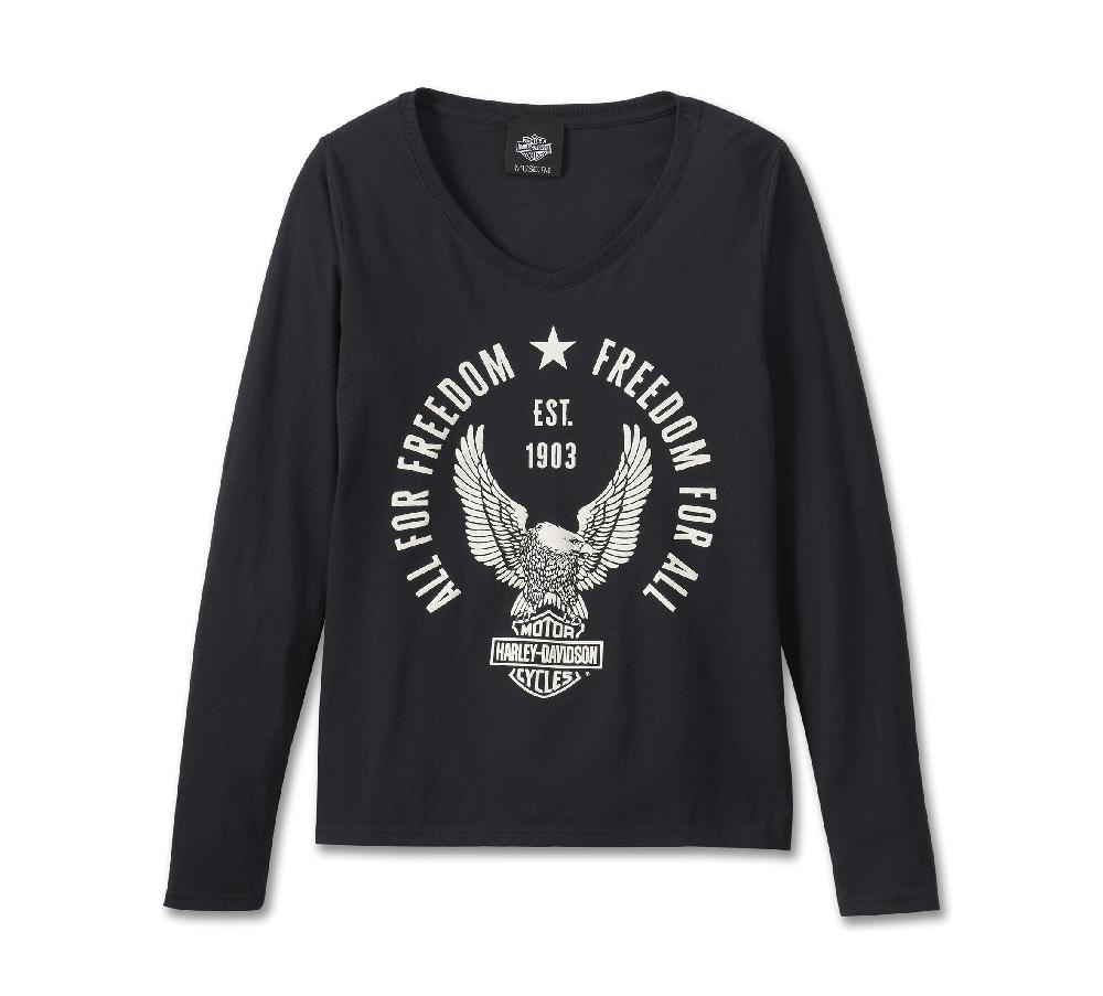 harley Women's All for Freedom Long Sleeve Tee