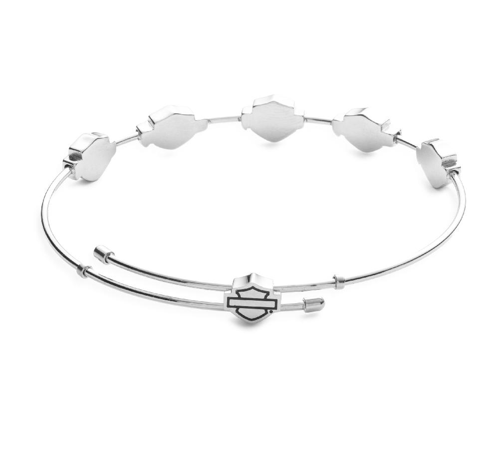 Harley Women's Bar & Shield Bangle Bracelet