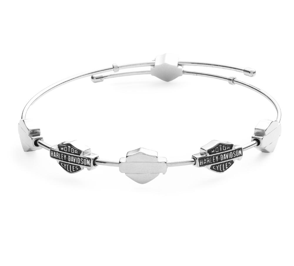 Harley Women's Bar & Shield Bangle Bracelet