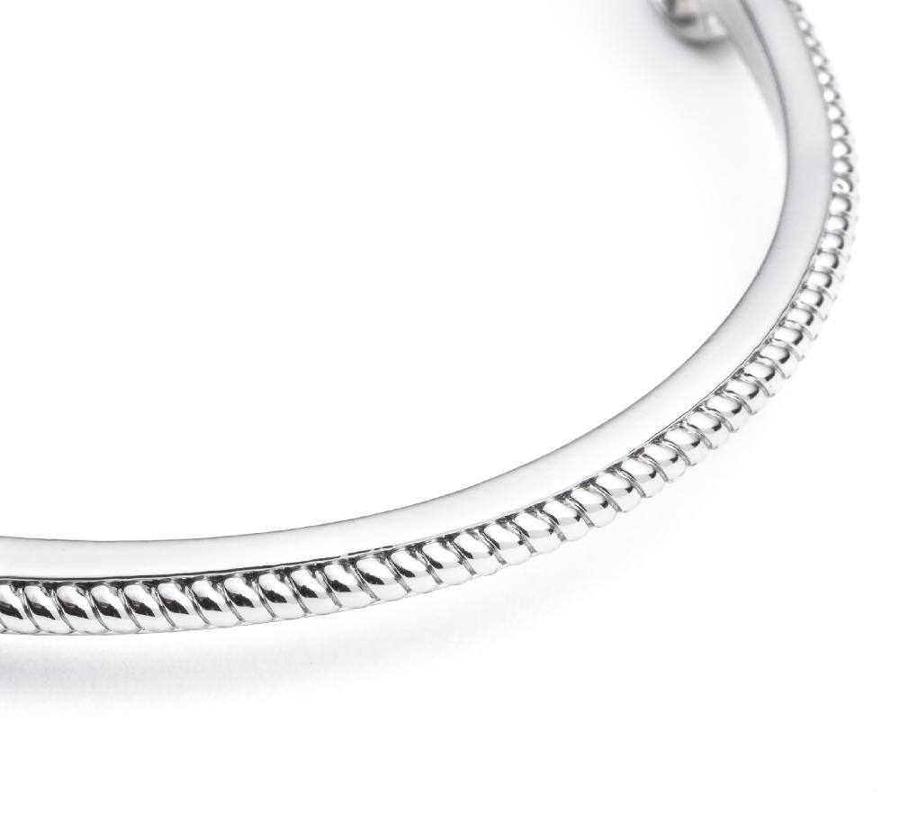 Harley Women's Bar & Shield Hinged Cuff Bracelet