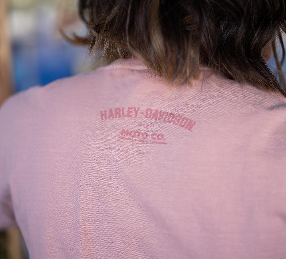 Harley Women's Bar & Shield Lightning Bolt Tee