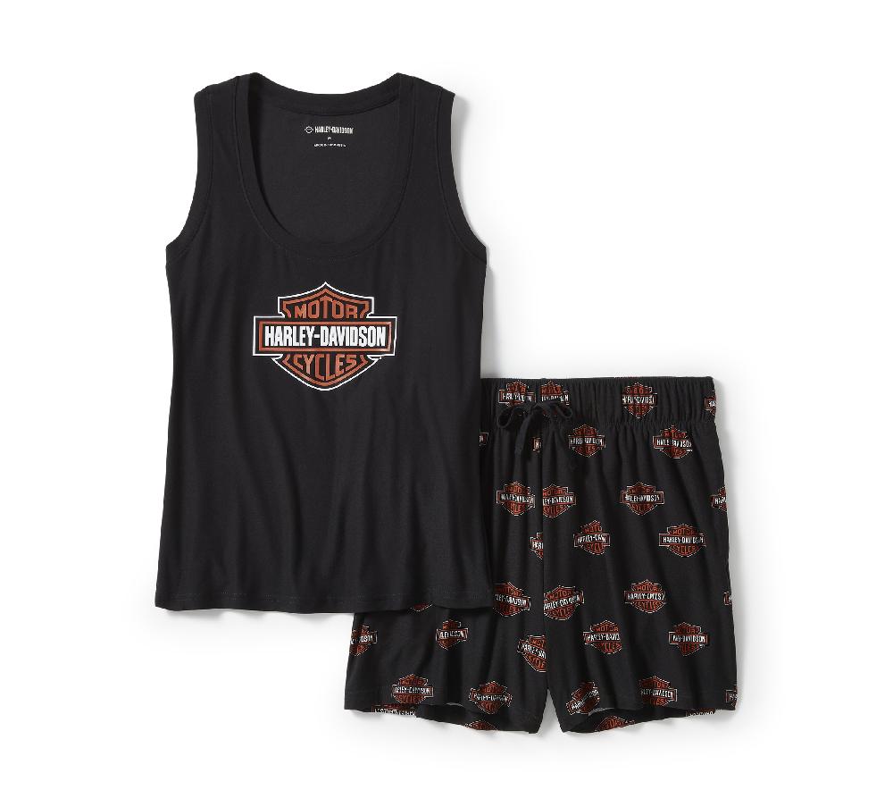 harley Women's Bar & Shield Print Pajama Short Set