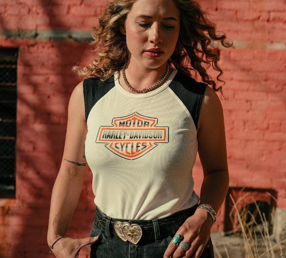 Harley Women's Chrome Evo Raglan Tank