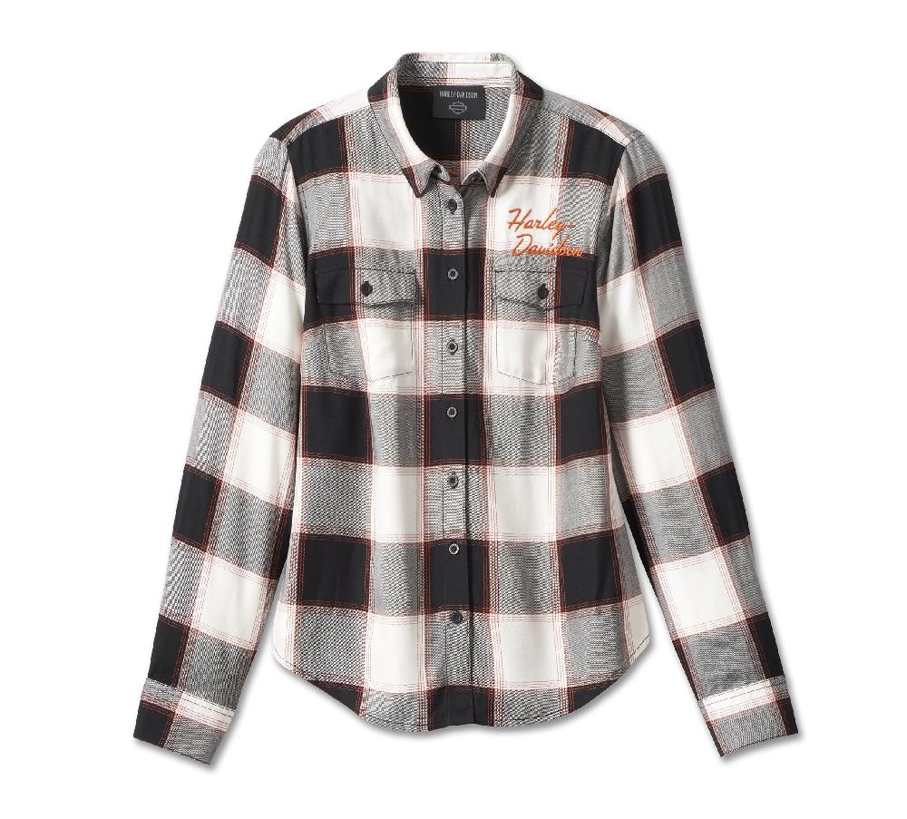 harley Women's Classic Logo Plaid Shirt