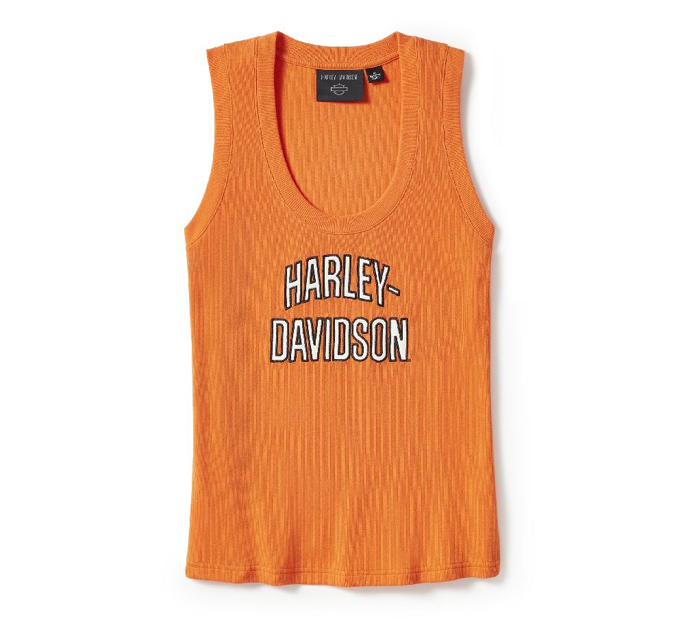 harley Women's Essential Arched Font Ribbed Tank