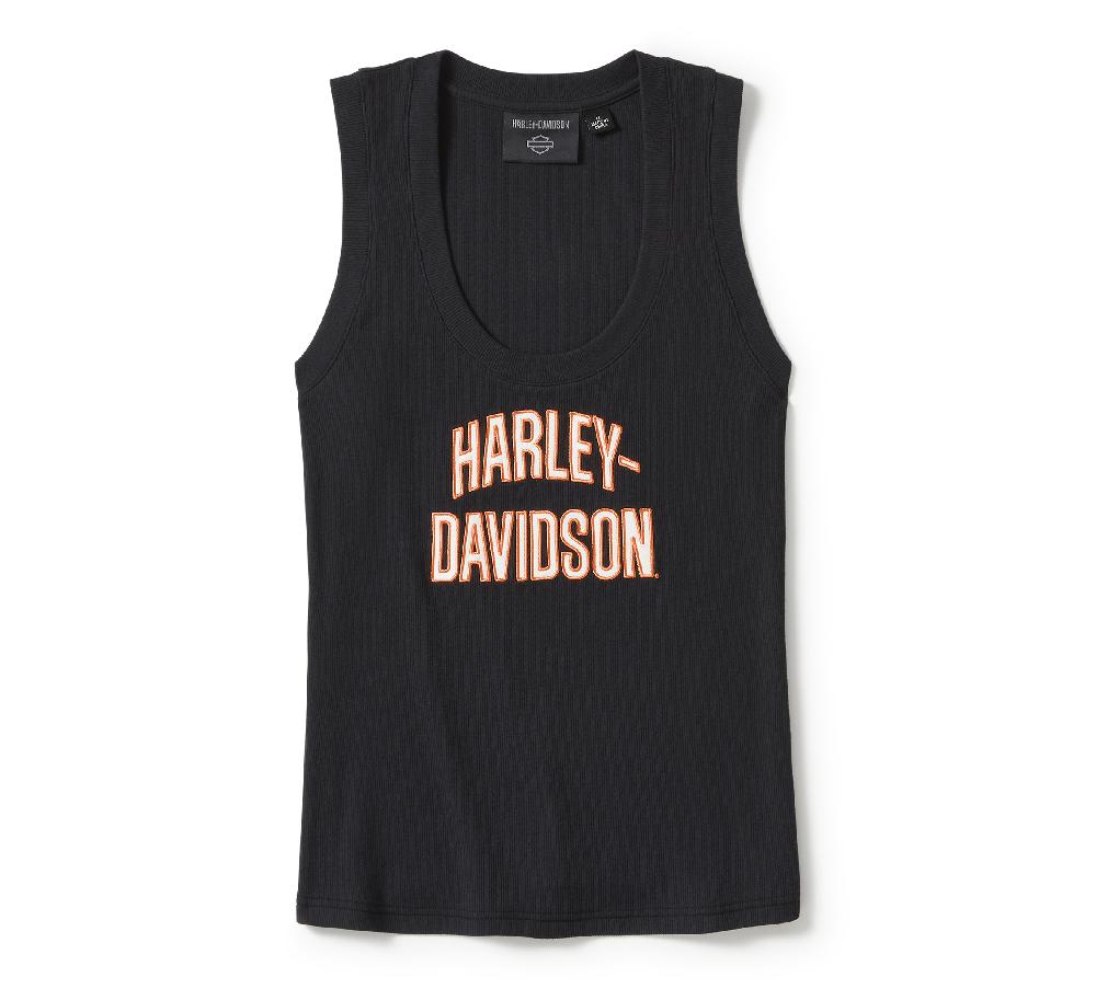 harley Women's Essential Arched Font Ribbed Tank
