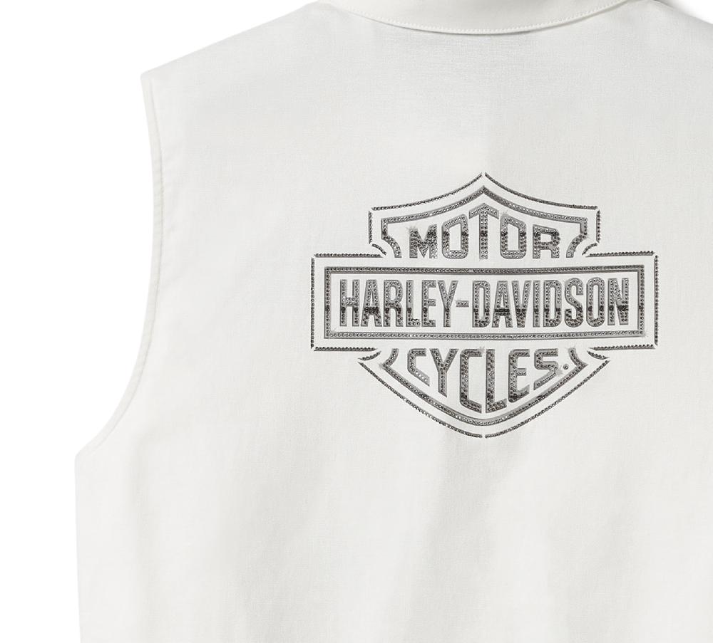Harley Women's Essential Bling Button Front Tank