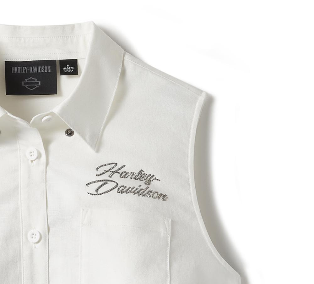 Harley Women's Essential Bling Button Front Tank