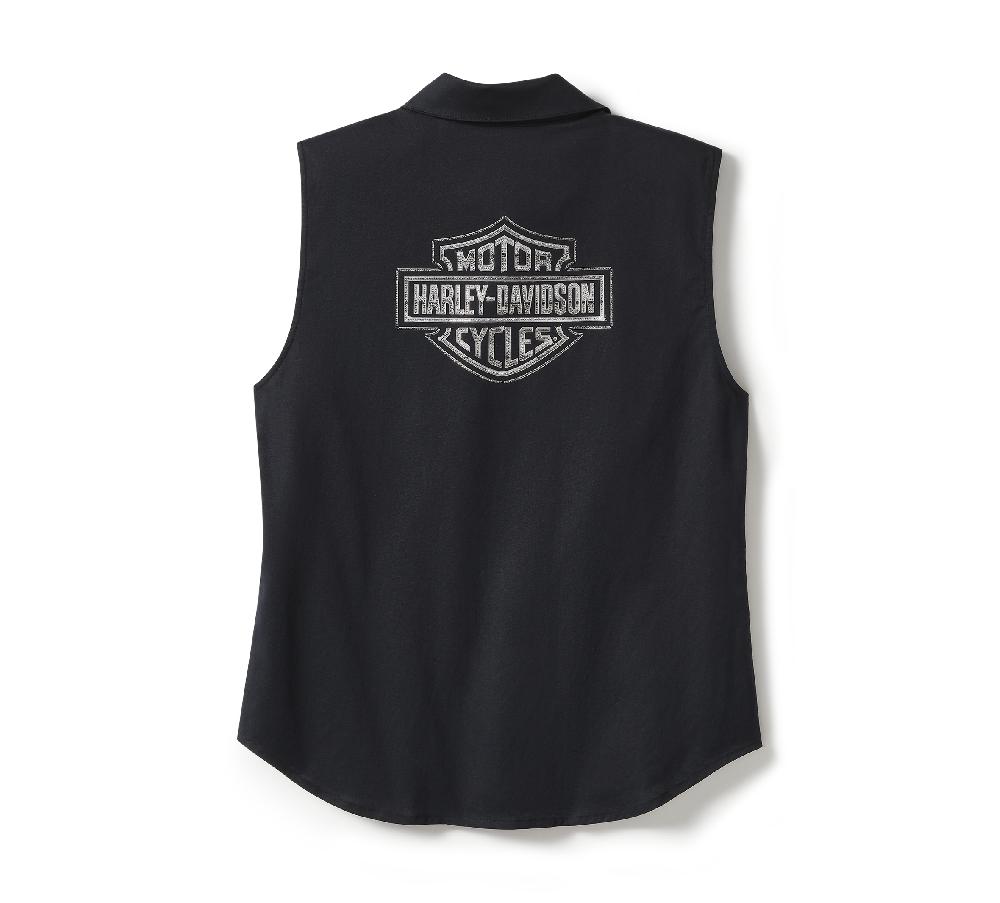 Harley Women's Essential Bling Button Front Tank
