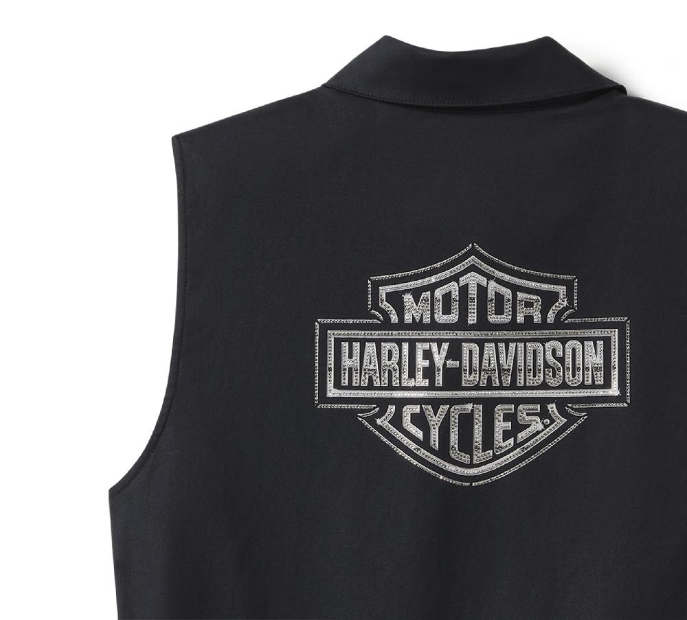 Harley Women's Essential Bling Button Front Tank