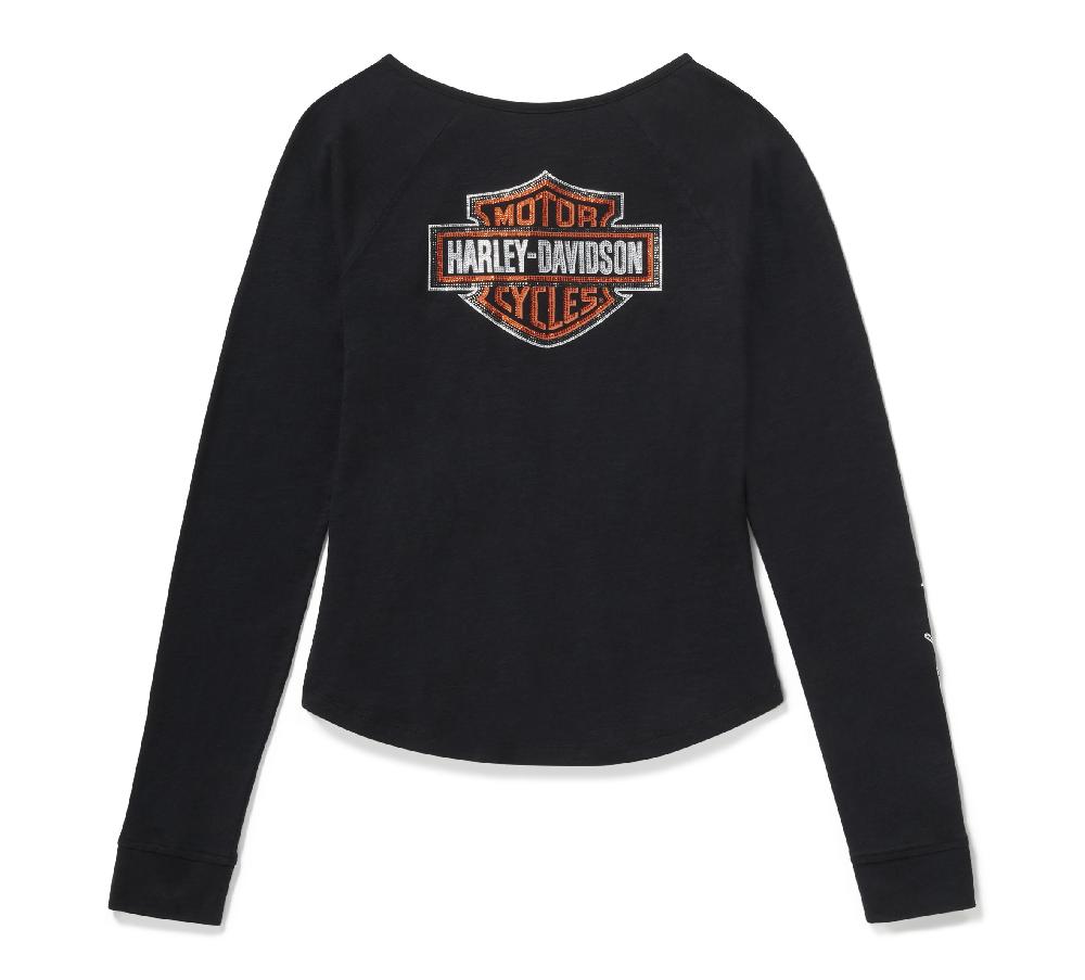 Harley Women's Essential Bling Keyhole Henley