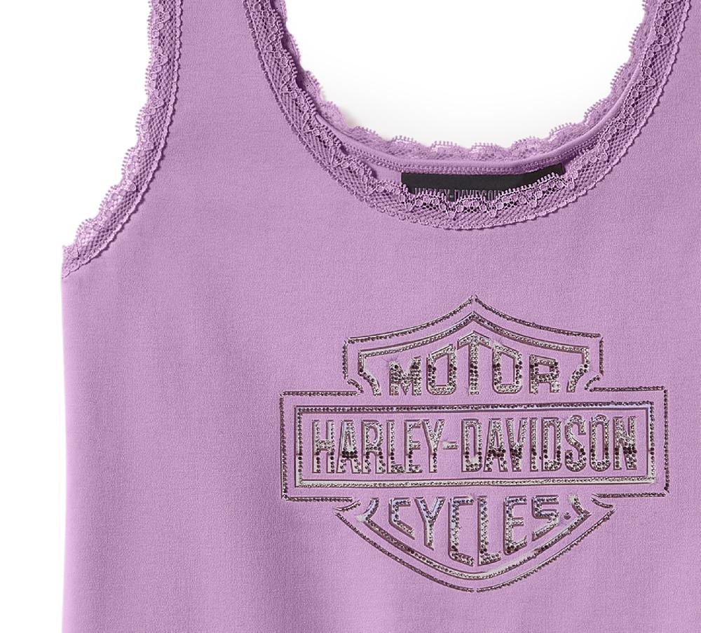 Harley Women's Essential Bling Lace Trim Tank