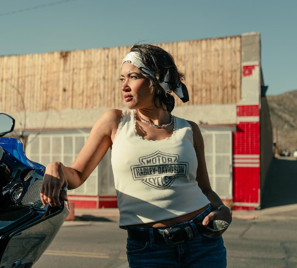 Harley Women's Essential Bling Lace Trim Tank