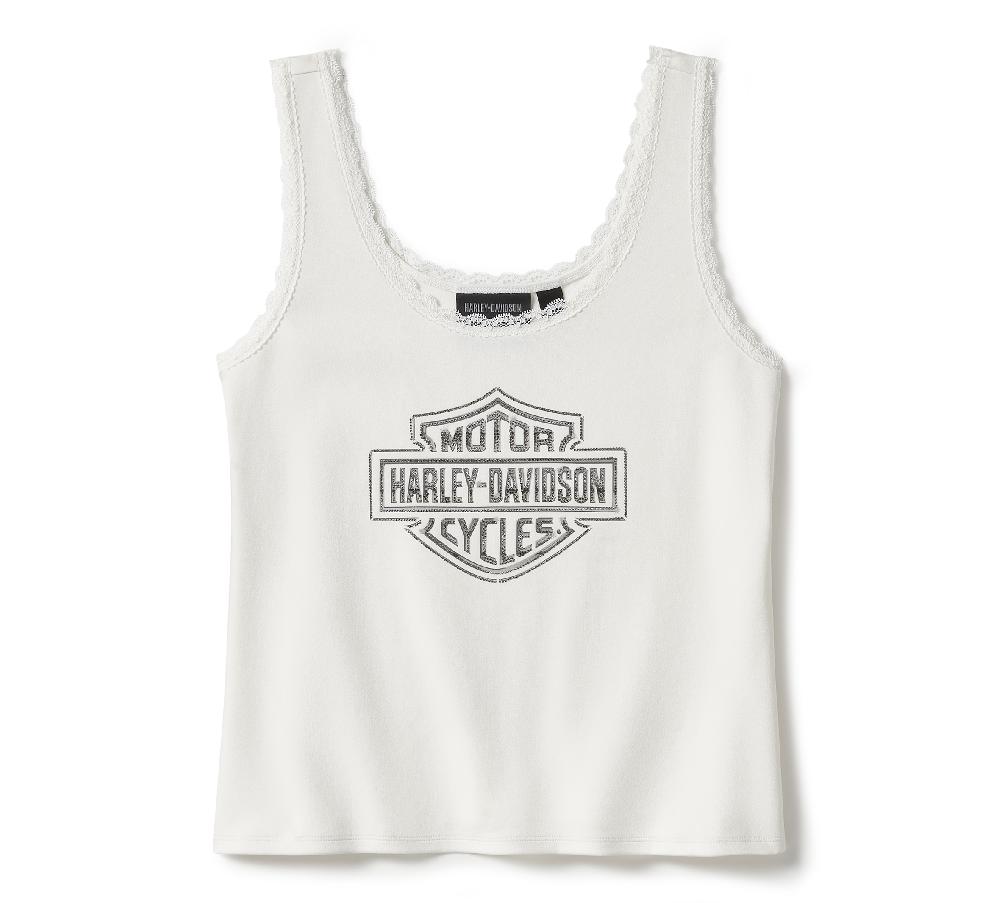 harley Women's Essential Bling Lace Trim Tank