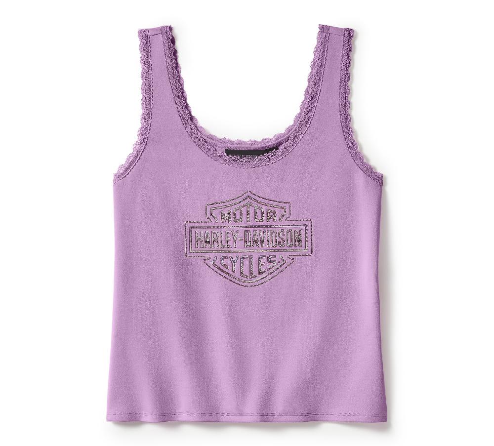 harley Women's Essential Bling Lace Trim Tank