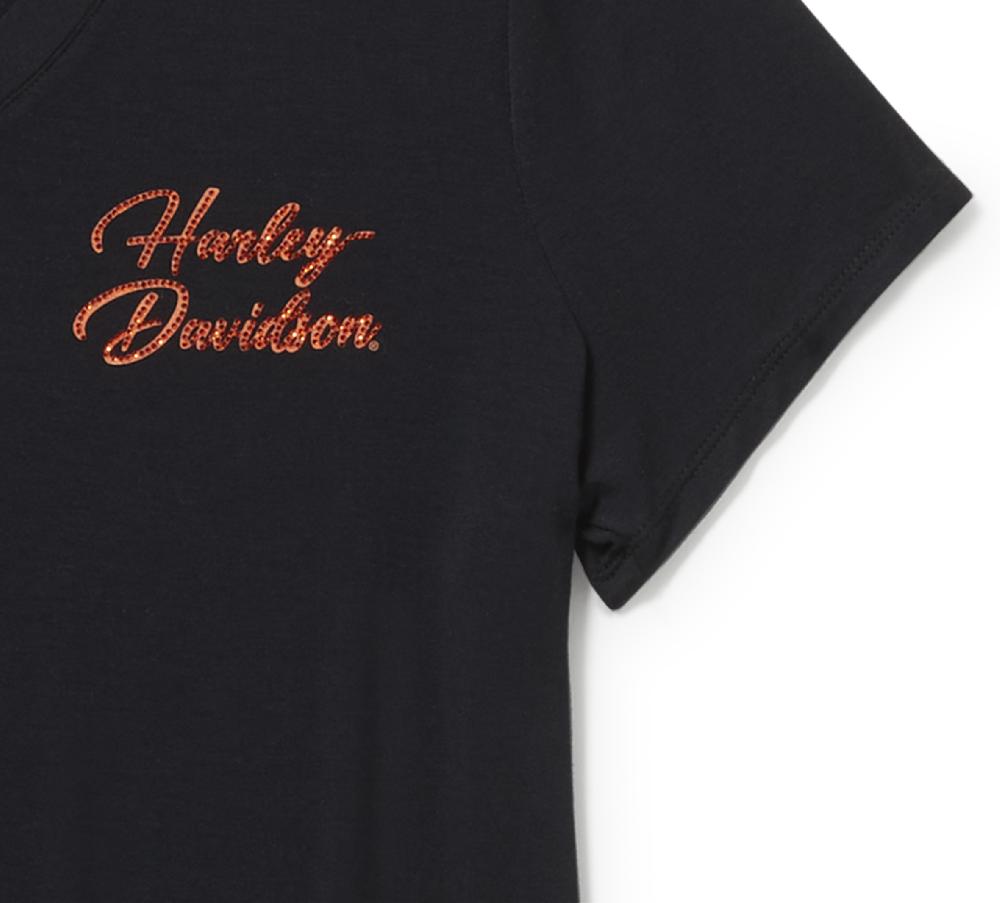 Harley Women's Essential Bling V Neck Tee