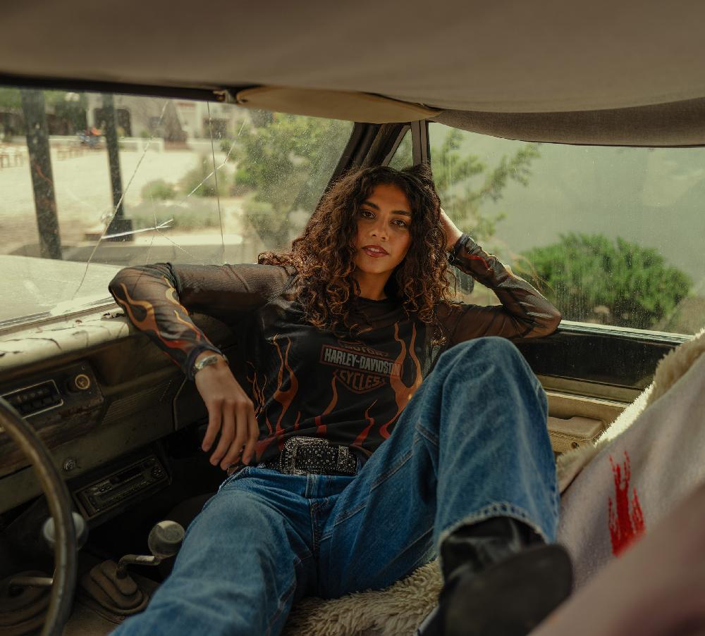 Harley Women's Flames For Days Mesh Top