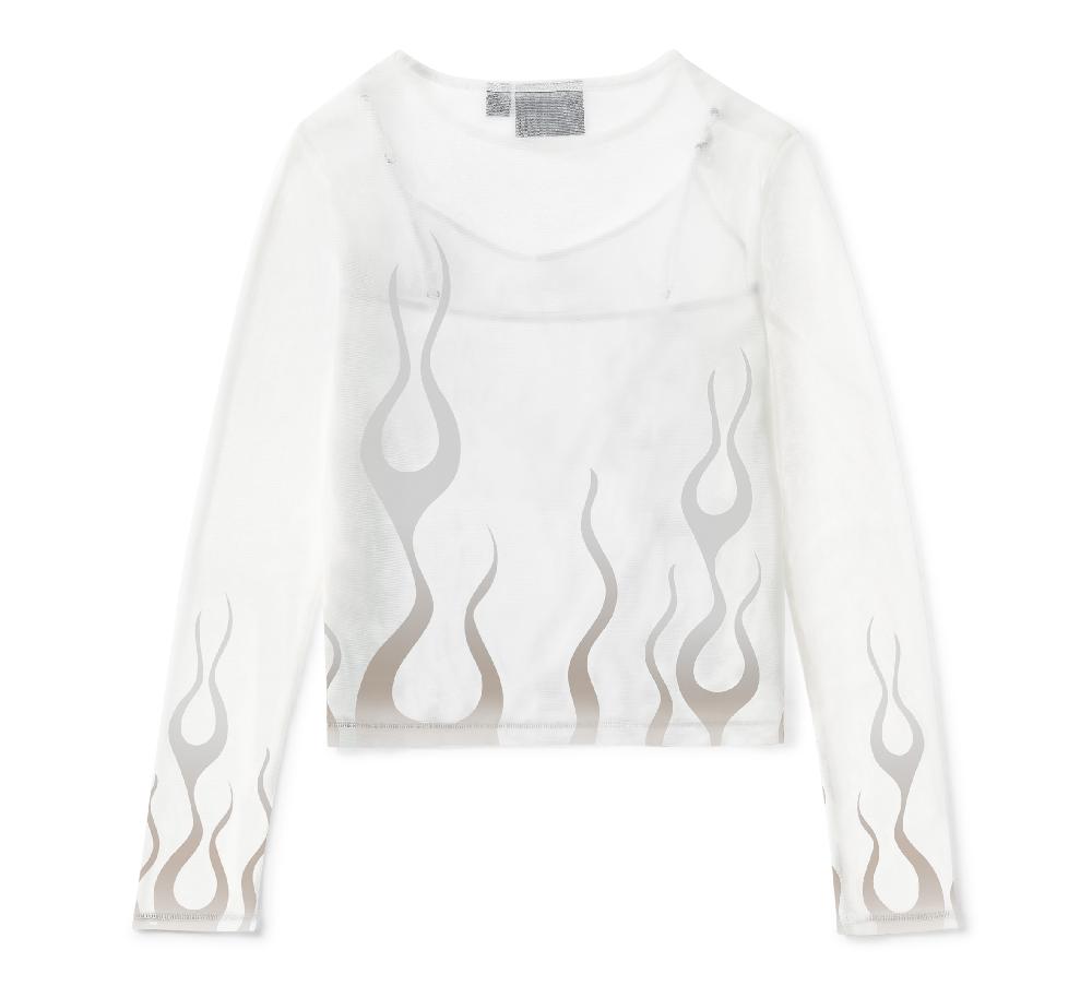 Harley Women's Flames For Days Mesh Top