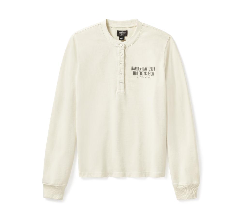 harley Women's HDMC HENLEY LONG SLEEVE TOP
