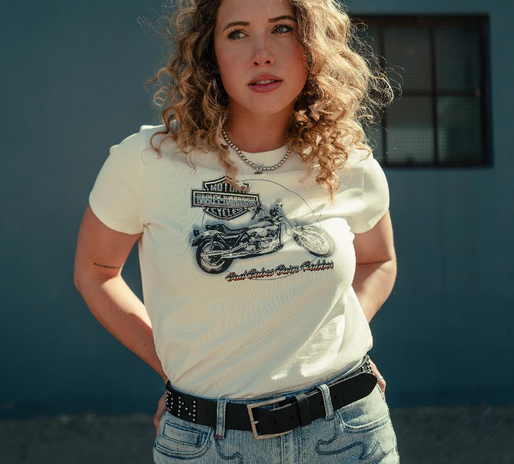 Harley Women's Iron Pride Crew Neck Graphic Tee