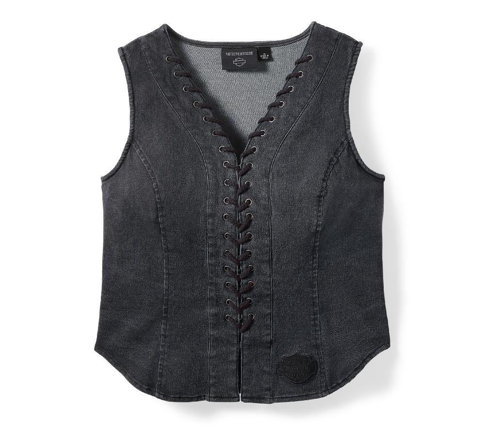 Harley Women's Lace Up Vest